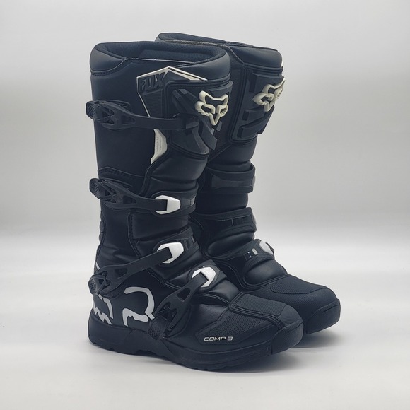 Fox Racing Other - Fox Racing Comp 3 Youth Size 8 Motocross Boots Black White MX Dirt Bike EU 41.5